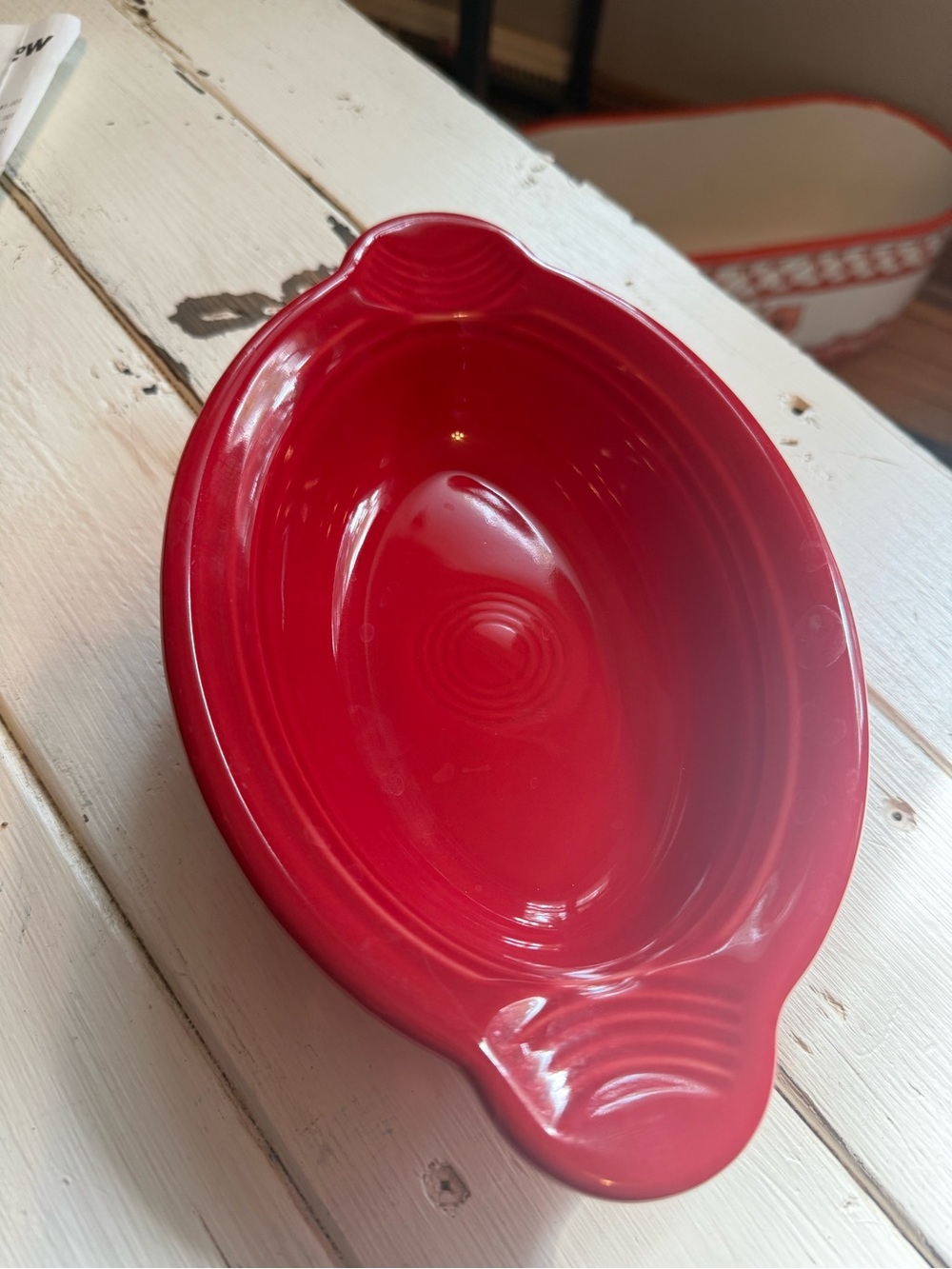 Scarlet Fiesta 9 1/8 Inch Oval Individual Casserole 13 OZ